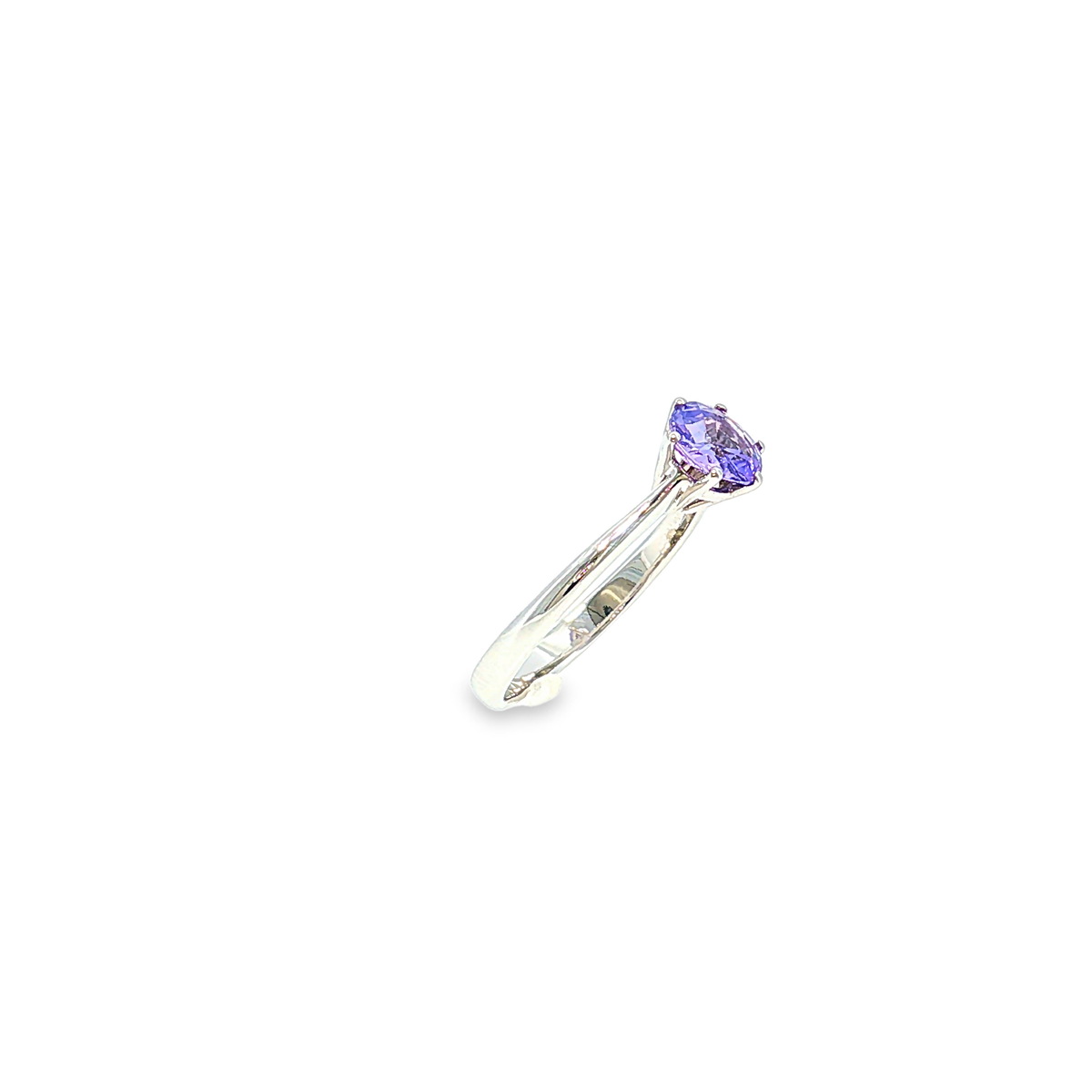 Solitärring mit Saphir in 14kt Weißgold