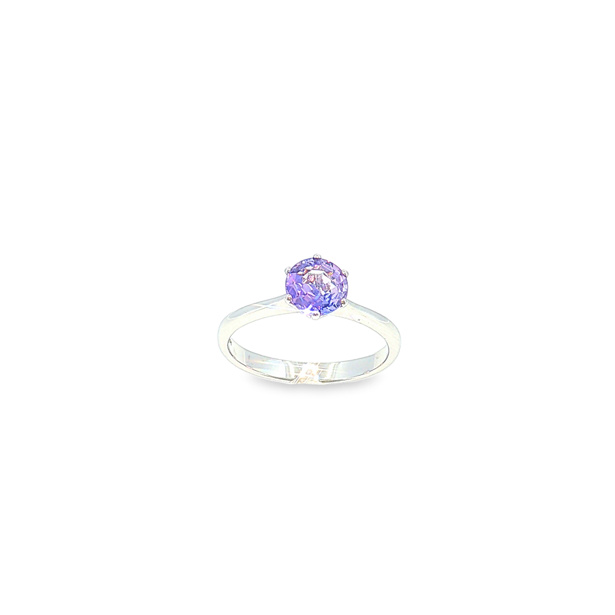 Solitärring mit Saphir in 14kt Weißgold