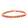 Tennisarmband aus Roségold mit roten Rubinen