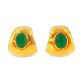 Wempe Ohrclips aus 18kt Gelbgold mit Smaragd-Cabochons