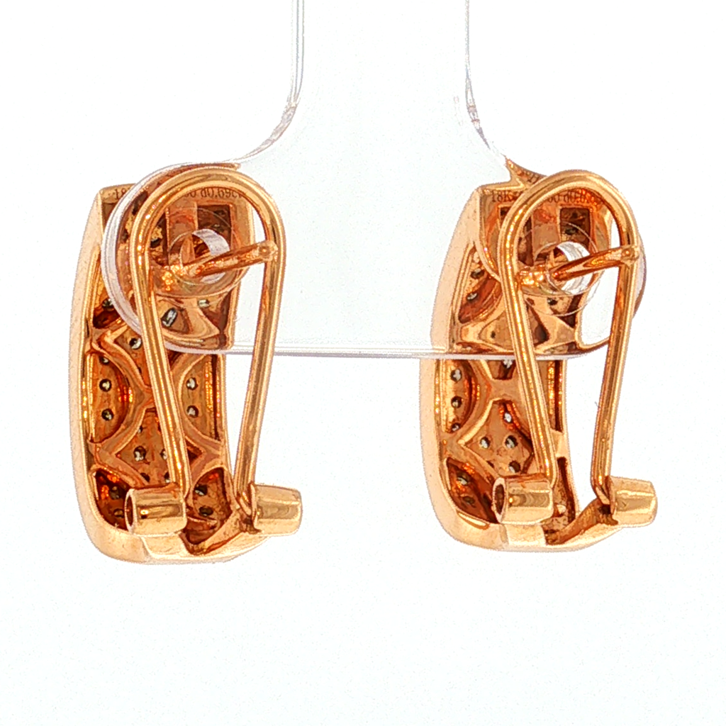 Creolen aus Roségold mit braunen Fancy-Diamanten