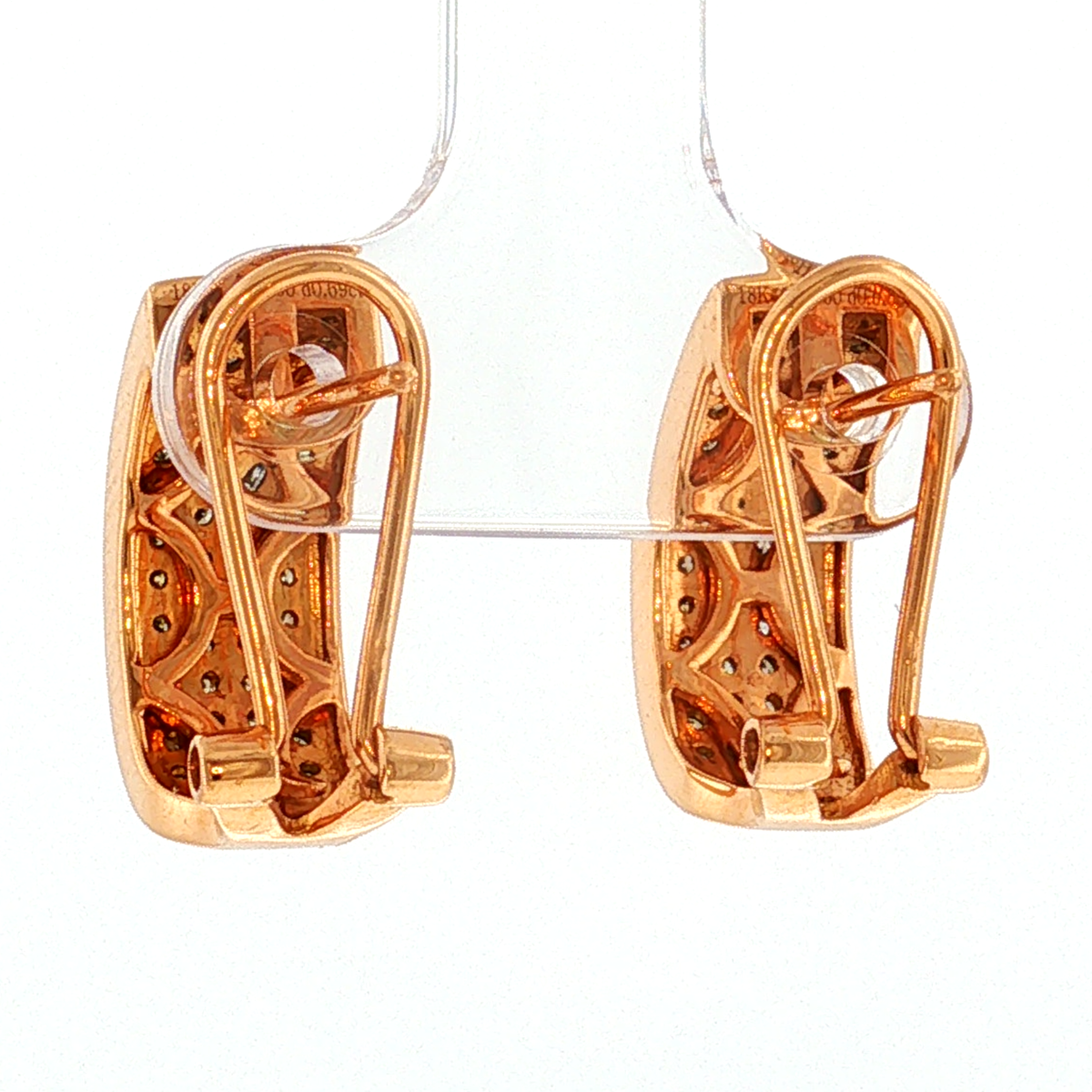 Creolen aus Roségold mit braunen Fancy-Diamanten