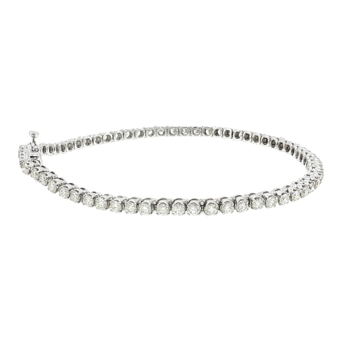 Klassisches Diamant-Tennisarmband aus Weißgold