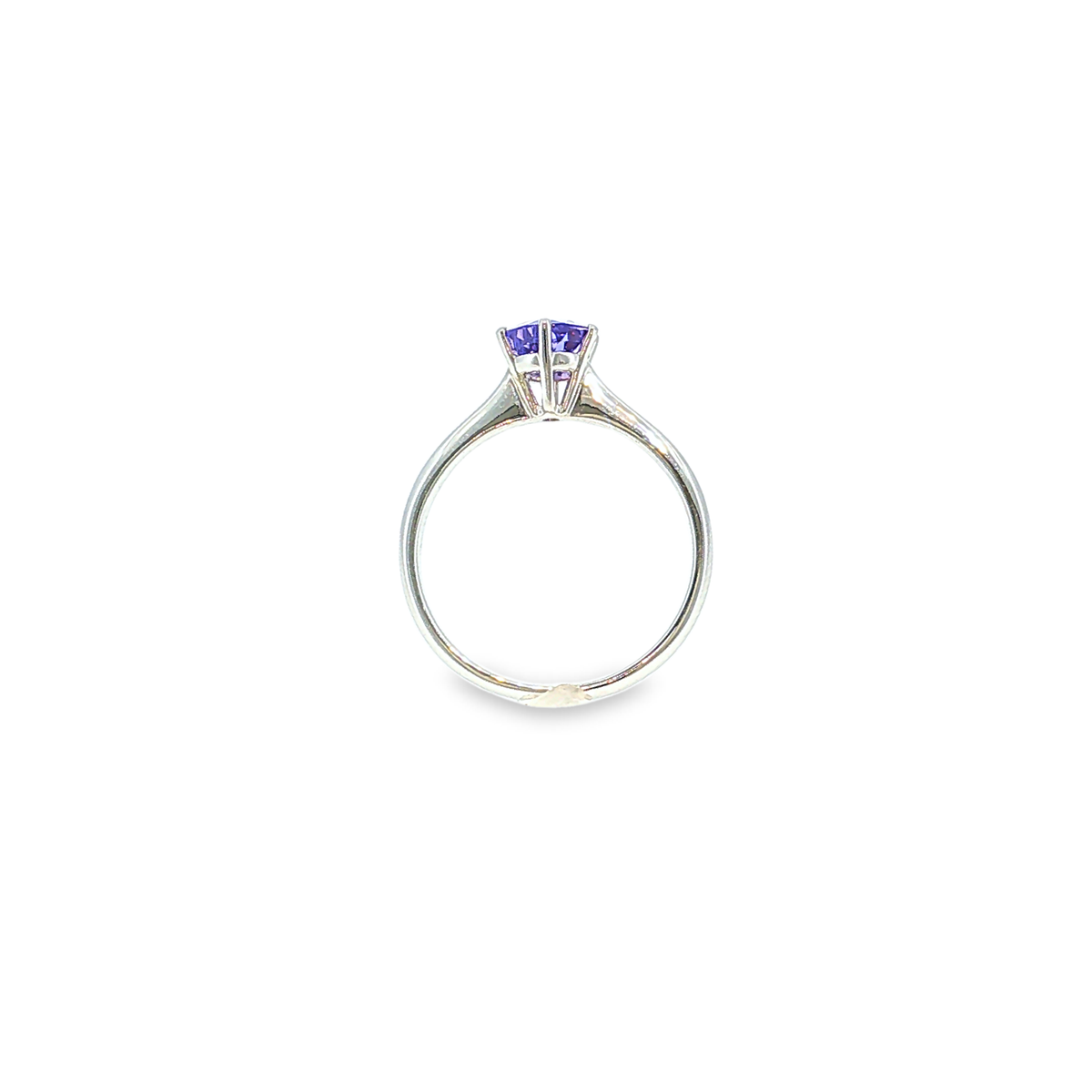 Solitärring mit Saphir in 14kt Weißgold