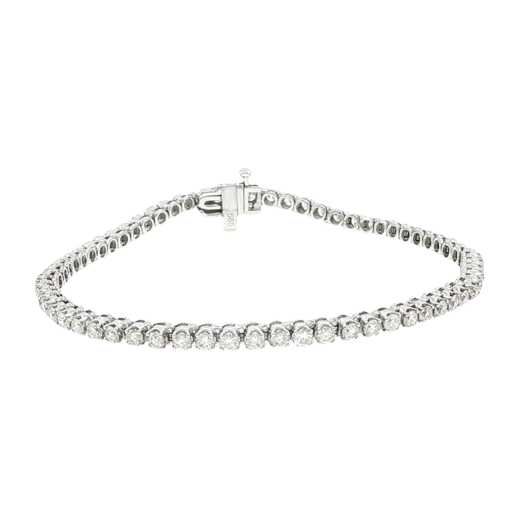 Klassisches Diamant-Tennisarmband aus Weißgold