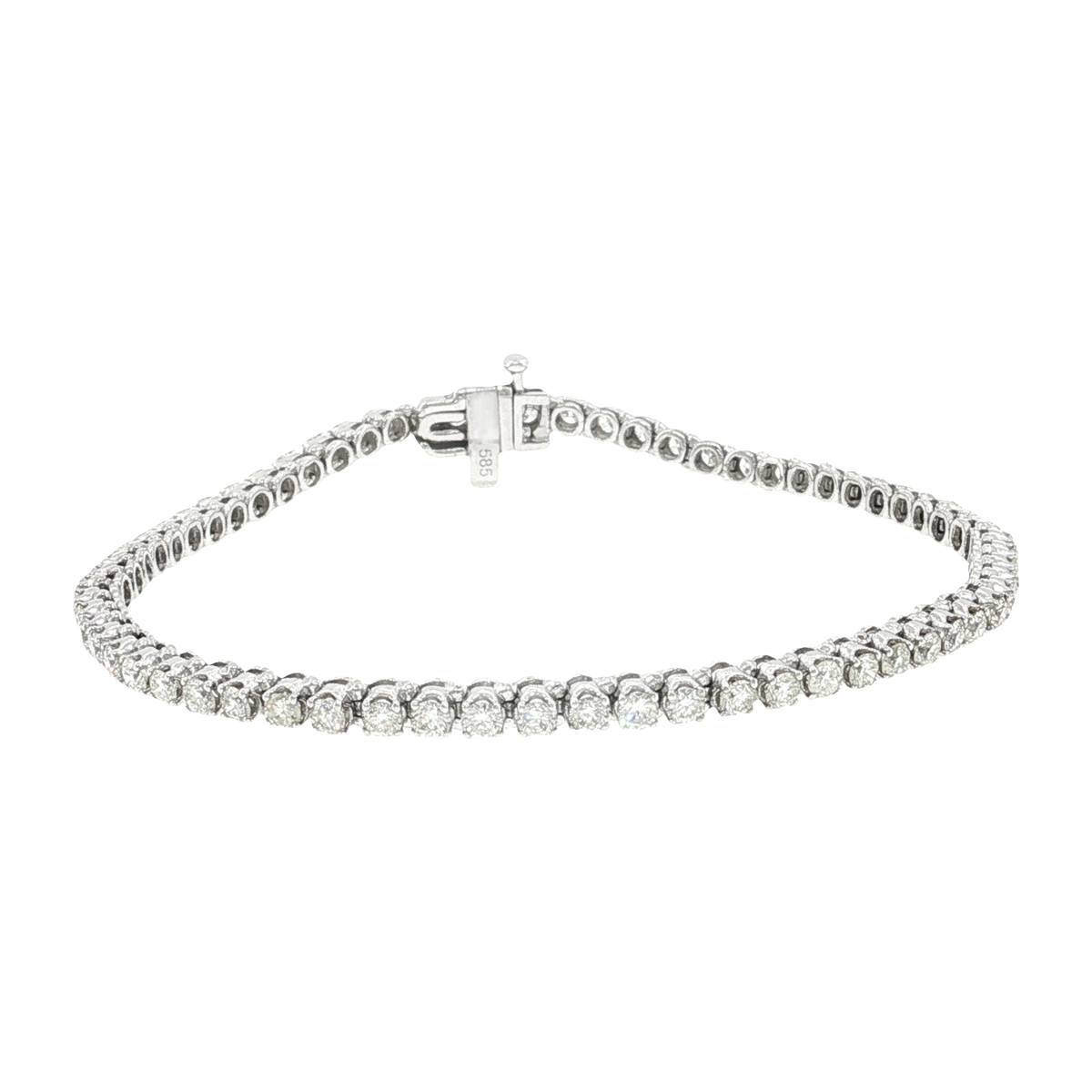 Klassisches Diamant-Tennisarmband aus Weißgold