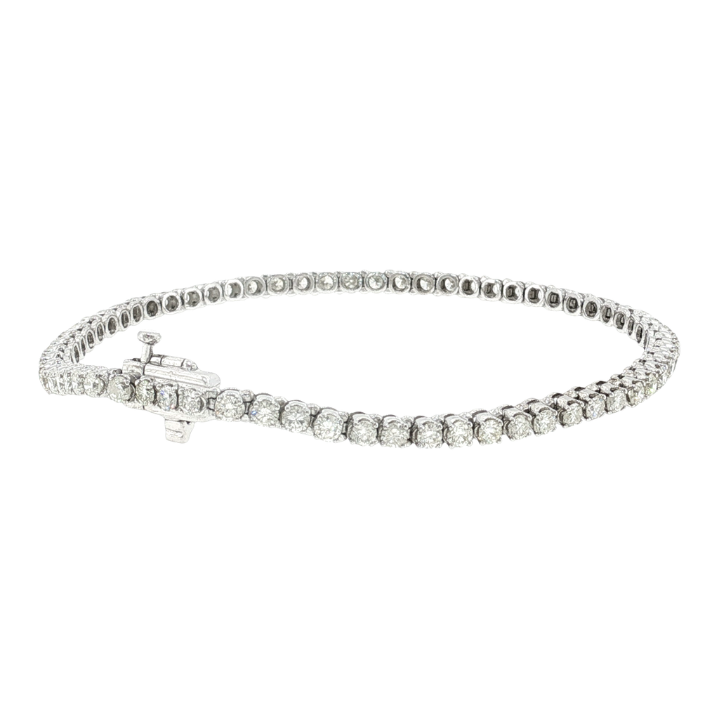 Klassisches Diamant-Tennisarmband aus Weißgold