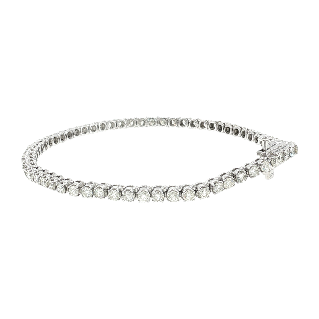 Klassisches Diamant-Tennisarmband aus Weißgold