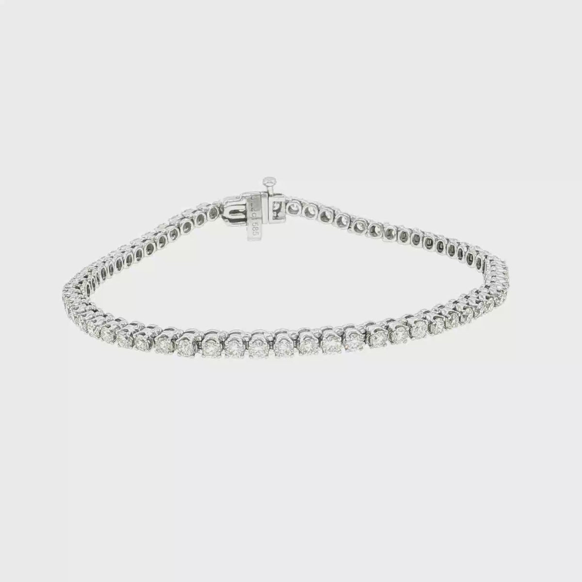 Klassisches Diamant-Tennisarmband aus Weißgold
