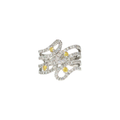 Cocktailring aus Weißgold mit Fancy Yellow Diamanten
