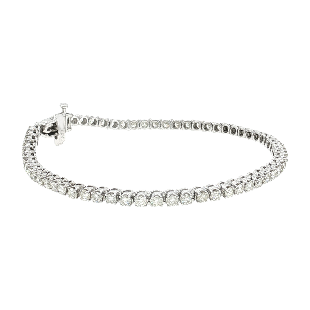 Klassisches Diamant-Tennisarmband aus Weißgold